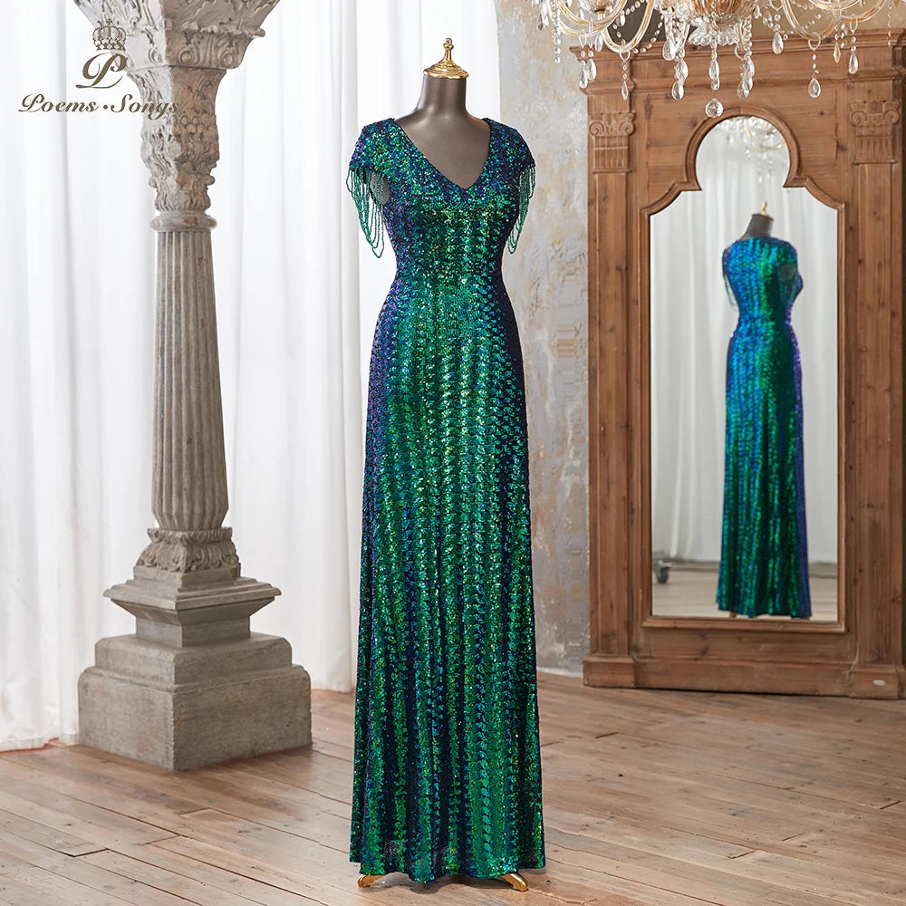 Glitter Sequin Dress  Slim Fit