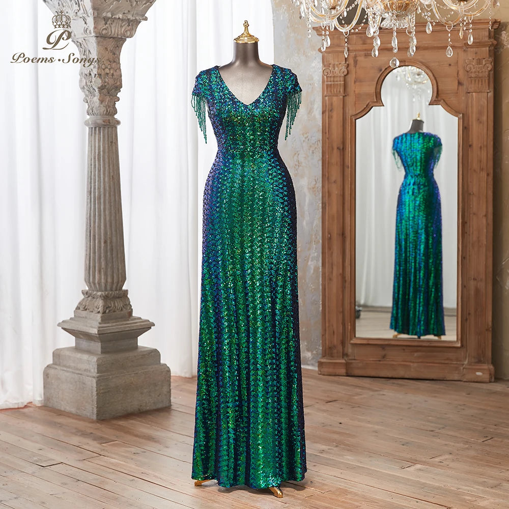 Glitter Sequin Dress  Slim Fit