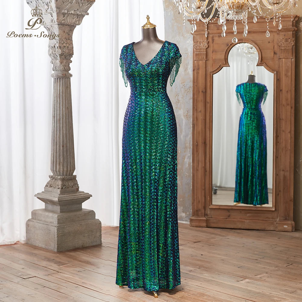 Glitter Sequin Dress  Slim Fit