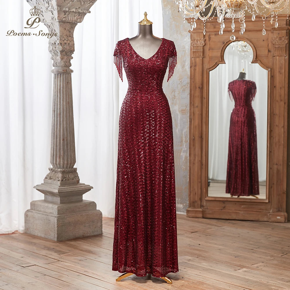 Glitter Sequin Dress  Slim Fit