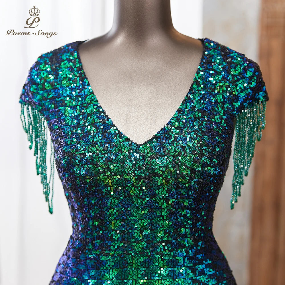 Glitter Sequin Dress  Slim Fit