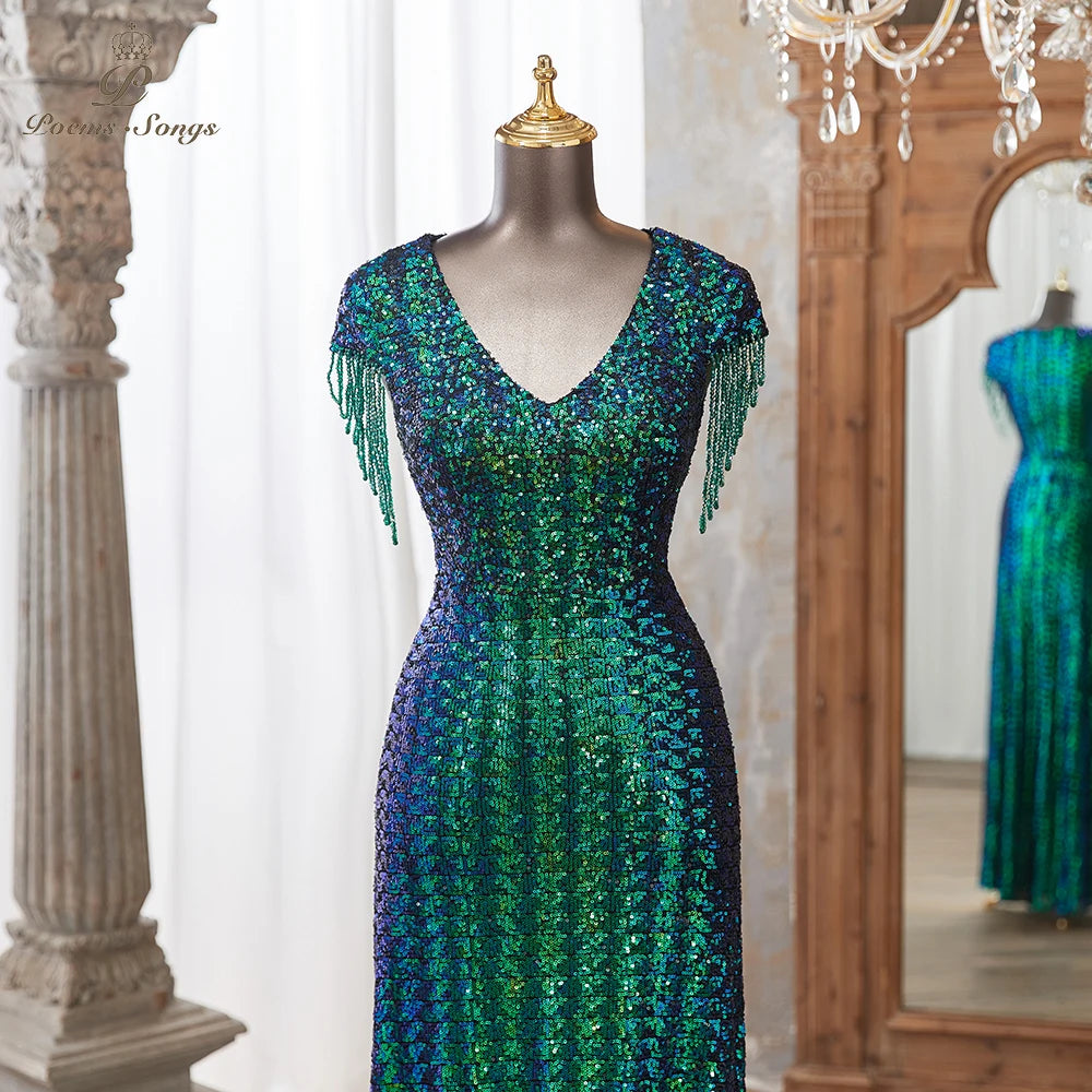Glitter Sequin Dress  Slim Fit
