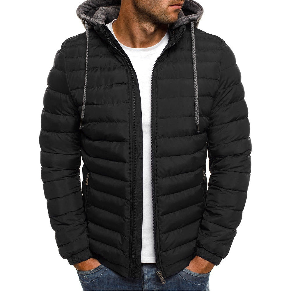 Men Hoodie Coat With Zipper