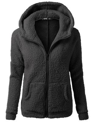 Autumn Winter Warm Jacket Women Hooded