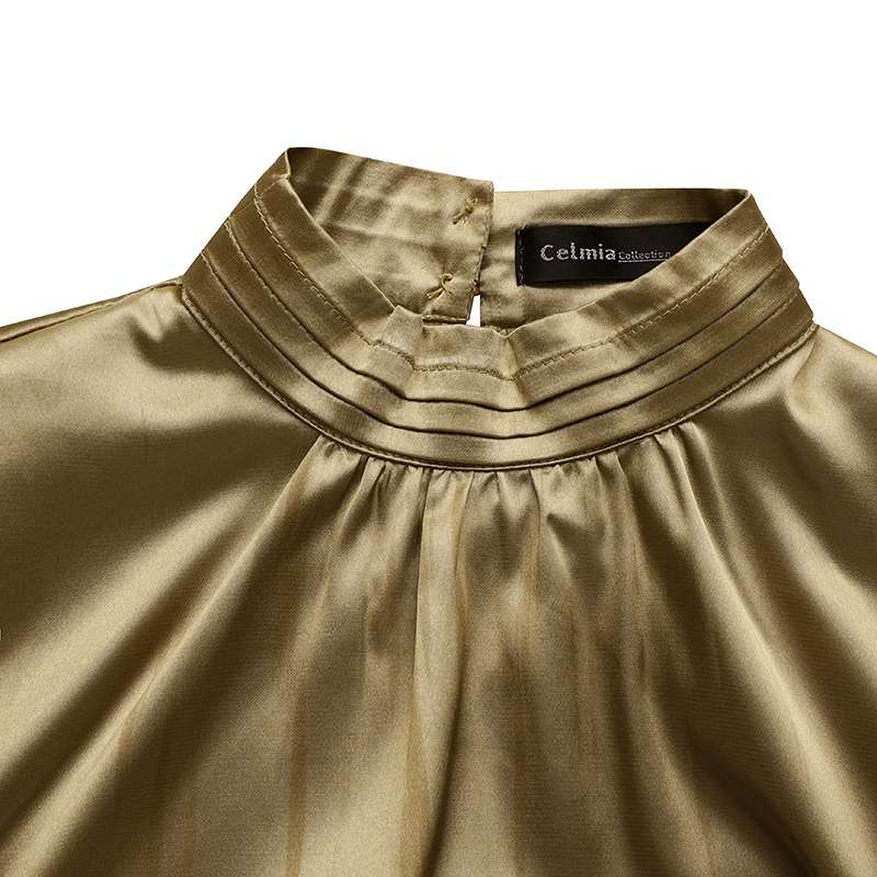 Women Blouses 2022 Elegant Satin