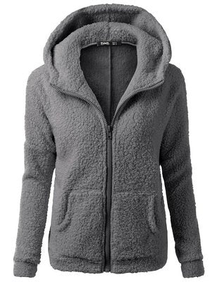 Autumn Winter Warm Jacket Women Hooded