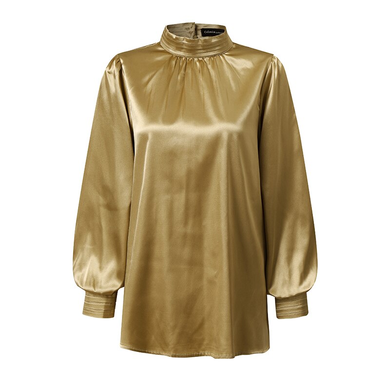 Women Blouses 2022 Elegant Satin