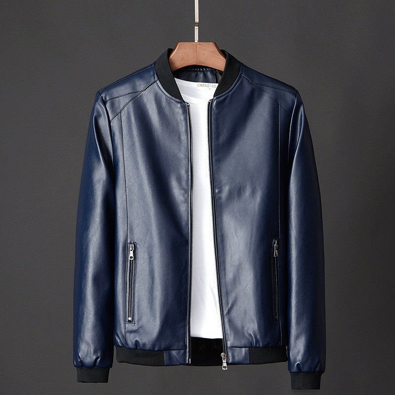 Autumn Winter Leather Jacket Coat Men