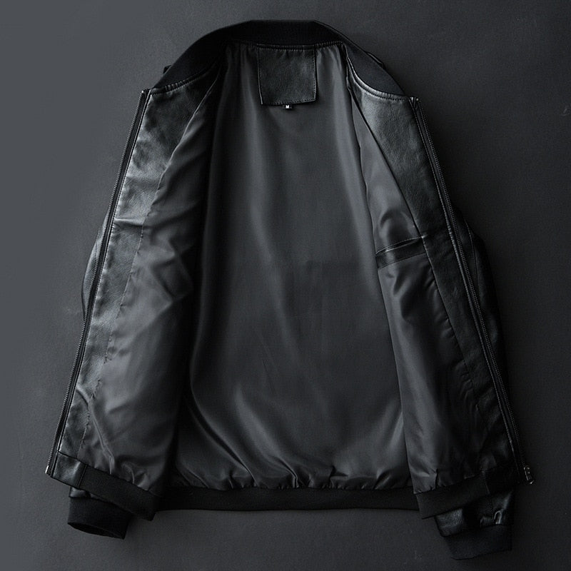 Autumn Winter Leather Jacket Coat Men