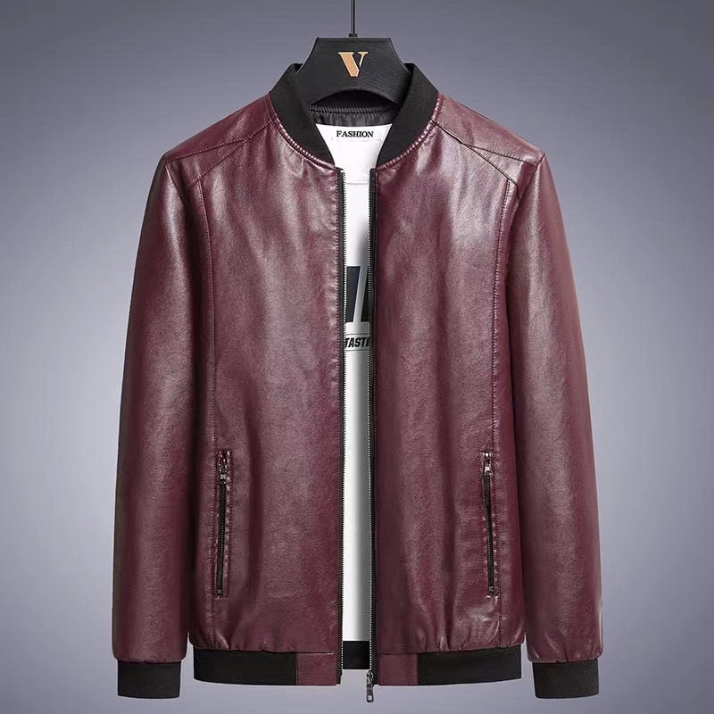 Autumn Winter Leather Jacket Coat Men