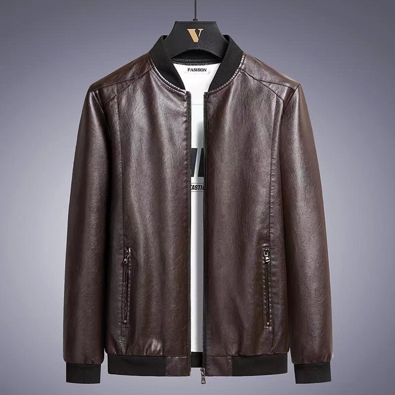 Autumn Winter Leather Jacket Coat Men