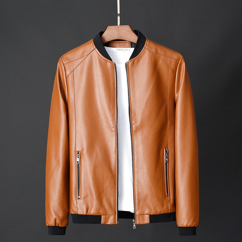 Autumn Winter Leather Jacket Coat Men