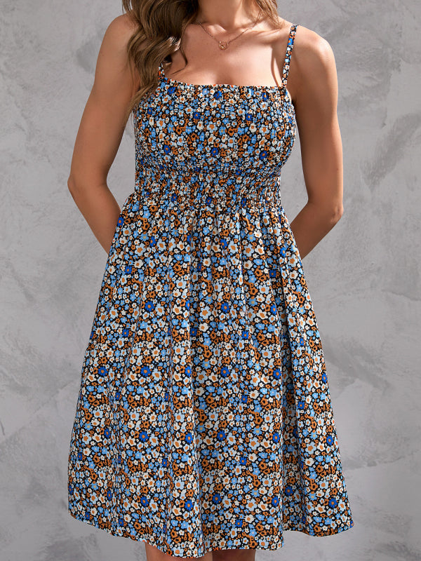 Smocked Strap Mini Dress