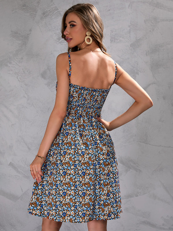 Smocked Strap Mini Dress