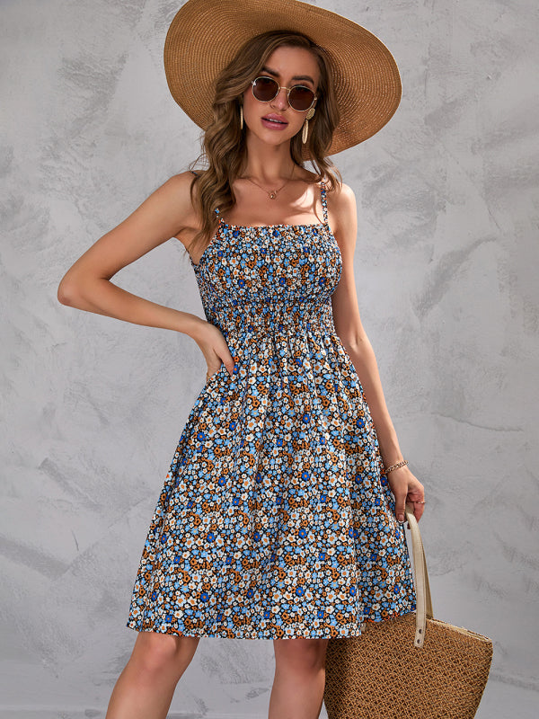 Smocked Strap Mini Dress