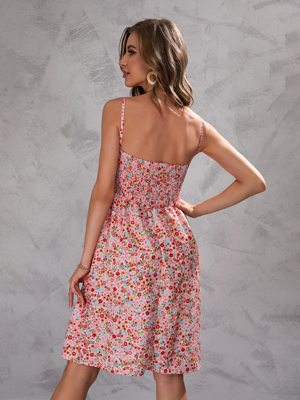 Smocked Strap Mini Dress