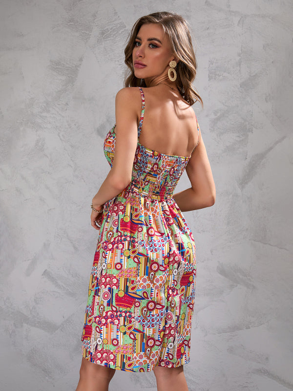 Smocked Strap Mini Dress